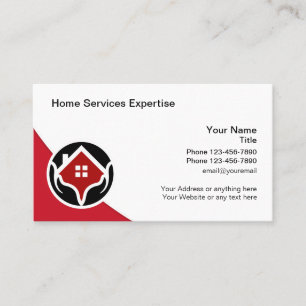 Coole moderne Zuhause-Services Business Cards Visitenkarte