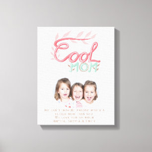Coole Mom Handlettering Muttertagsfoto  Leinwanddruck