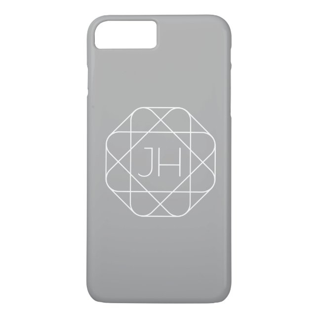 Coole Monogramm, Angesagte Logo-Stilanzeige | Grau Case-Mate iPhone Hülle (Rückseite)