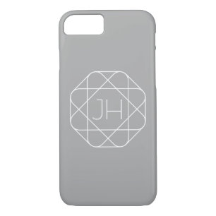 Coole Monogramm, Angesagte Logo-Stilanzeige   Grau Case-Mate iPhone Hülle