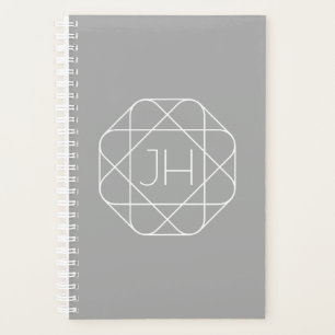 Coole Monogramm, Angesagte Logo-Stilanzeige   Grau Planer