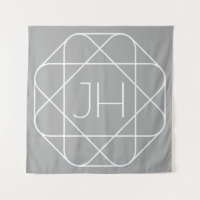 Coole Monogramm, Angesagte Logo-Stilanzeige | Grau