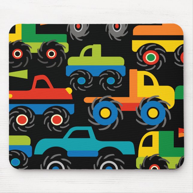 Coole Monster-LKW-Transport-Geschenke für Jungen Mousepad (Vorne)