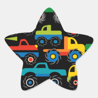 Coole Monster LKW Transportgeschenke für Jungen Stern-Aufkleber
