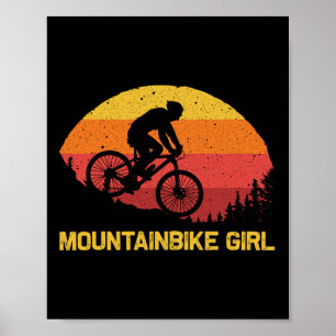 Coole Mountainbike-Fahrten für Mädchen Kinder Bike Poster