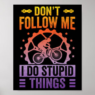 Coole Mountainbike-Kunst für Männer Frauen Mountai Poster