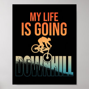 Coole Mountainbike-Kunst für Männer Jungen Downhil Poster