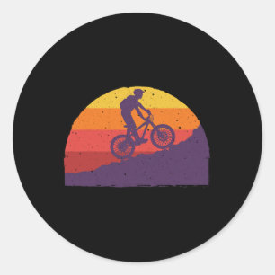 Coole Mountainbiking für Männer Frauen Vintage-Rad Runder Aufkleber