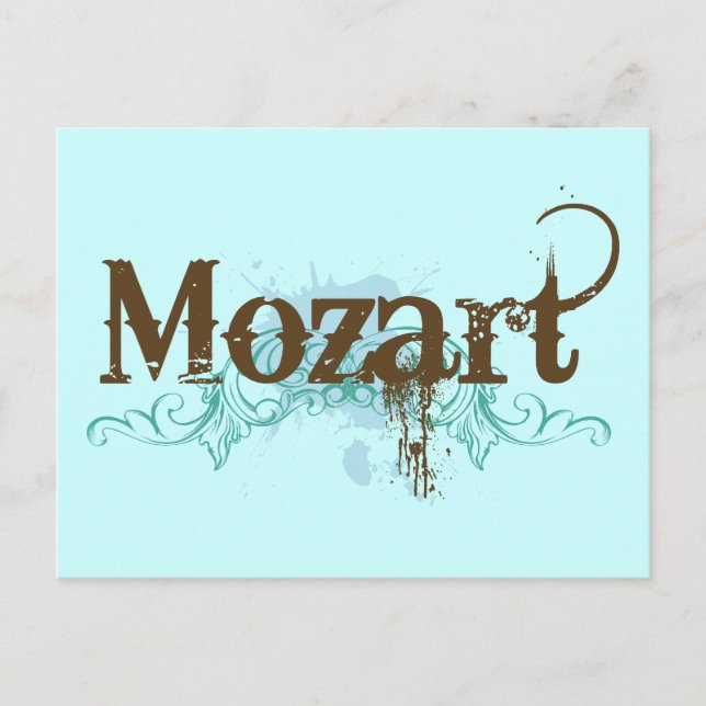 Coole Mozart-Postkarte Postkarte (Vorderseite)