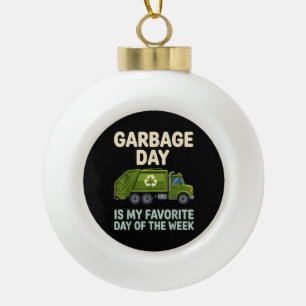 Coole Müllwagen Kunst für Männer Frauen Kinder Mül Keramik Kugel-Ornament