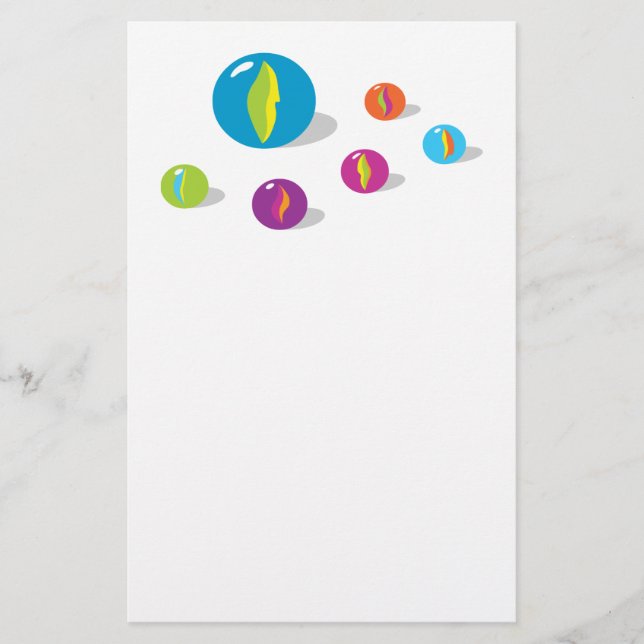 Coole Murmeln Briefpapier (Vorderseite)