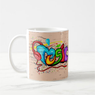 Coole Musik Graffiti Kaffeetasse