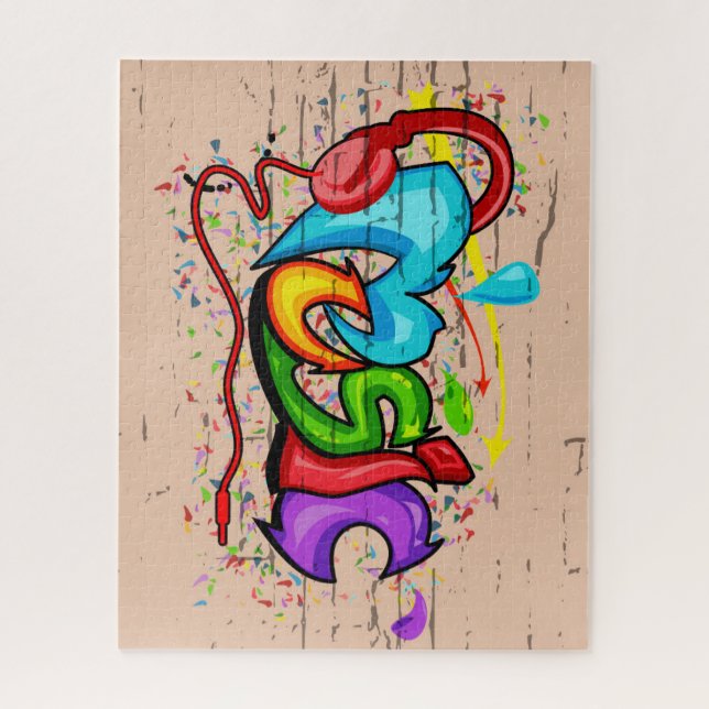 Coole Musik Graffiti Puzzle (Vertikal)