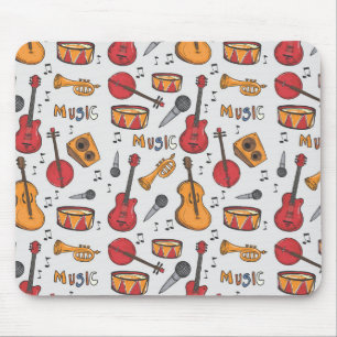 Coole Musik Themenbanjo Drums Gitarre Geige mehr Mousepad