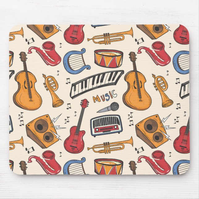 Coole Musik ThemenKlavierabende Gitarre Geige mehr Mousepad (Vorne)