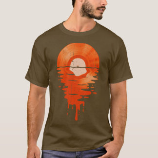Coole Musik Vinyl Record Vintag Retro Orange T-Shirt