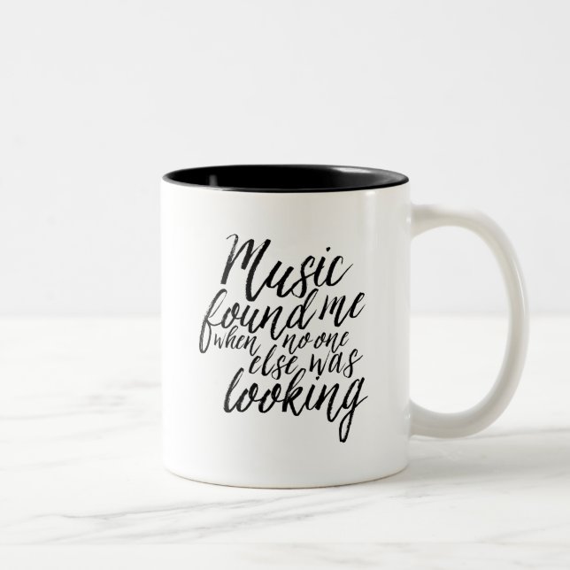 Coole Musikquotes Handschrift Kalligraphie Tasse (Rechts)