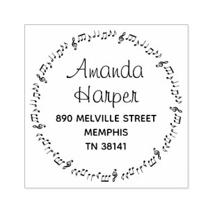 Coole Musiksendungen - Rücksendeadresse Gummistempel