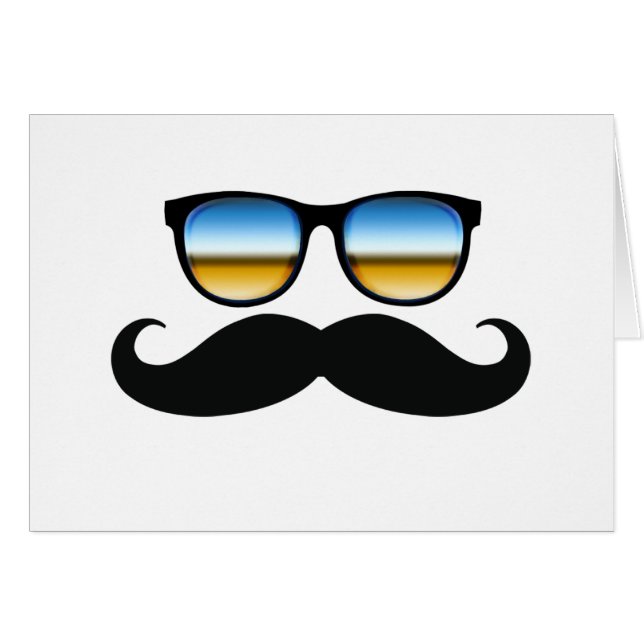 Coole Mustache unter Schaden (Vorderseite (Horizontal))