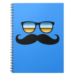 Coole Mustache unter Schaden Notizblock