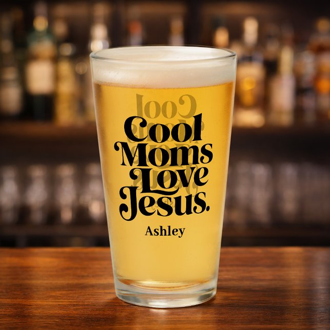 Coole Mütter lieben Jesus Glas (Von Creator hochgeladen)