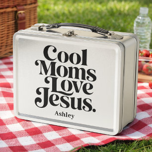 Coole Mütter lieben Jesus Metall Brotdose