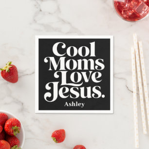 Coole Mütter lieben Jesus Serviette