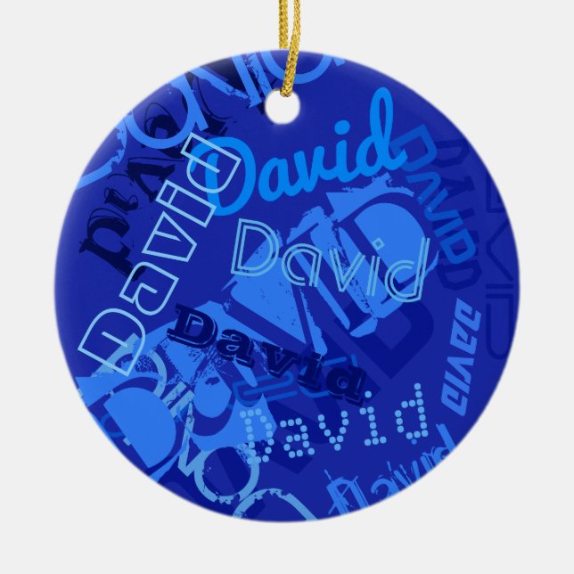 Coole Namensauflistung Keramik Ornament (Vorne)