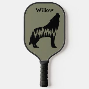 Coole Natur Außenbäume   Wolf Modern Monogram Pickleball Schläger