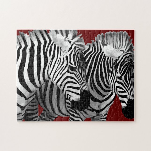 Coole Natur Wildnis Zebra Puzzle (Horizontal)