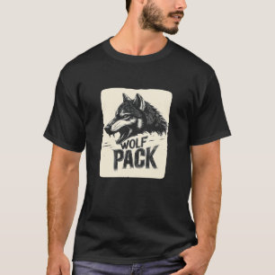 Coole natürliche Wolfskostüm mit Wolf Rudel Sprach T-Shirt