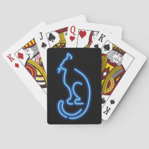 Coole Neon Cat Spielkarten