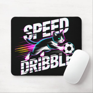 Coole Neon-Fußballkatze - Geschenk für Gamer und K Mousepad