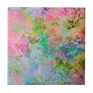 Coole Neonfarben abstraktes Marmorbild Fliese