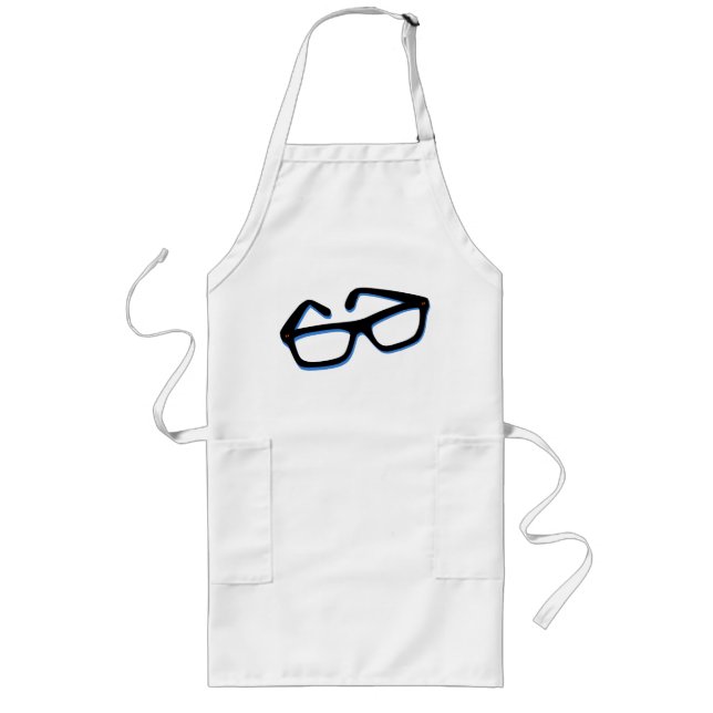 Coole Nerd-Brille Lange Schürze (Vorne)