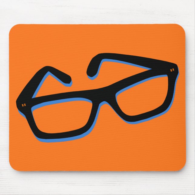 Coole Nerd-Brille Mousepad (Vorne)