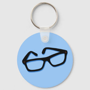 Coole Nerd-Brille Schlüsselanhänger