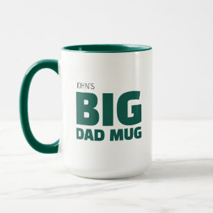 Coole Neuheit Grüner Custom Name Big Dad Becher Tasse