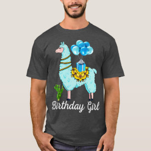 Coole Niedliche Alpaca Llama Cactus Girls Birthday T-Shirt