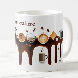 Coole niedliche Auswahl an Kaffeegetränken persona Kaffeetasse