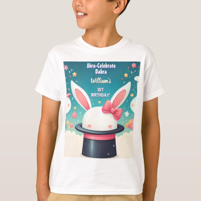 Coole Niedliche Bunny TV Party Magic Show 1. Gebur T-Shirt (Vorderseite)