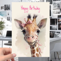 Coole Niedliche Giraffe - Funny Happy Birthday