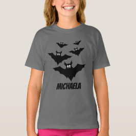 Coole niedliche Halloween-Fledermäuse Ihr Name Per T-Shirt