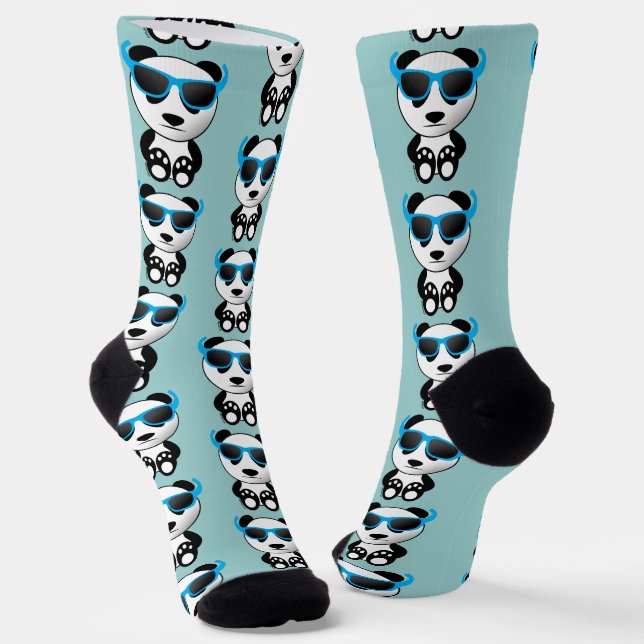 Coole niedliche Panda-Sonnenbrille Socken (Gewinkelt)