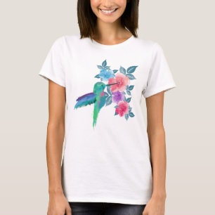 Coole niedliche trendige Wasserfarben mit Kolibri- T-Shirt