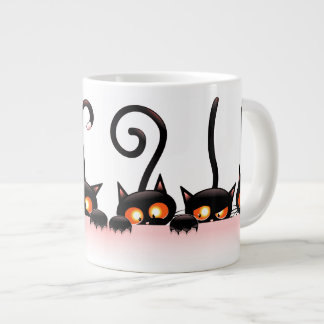 Coole niedliche versteckte Katzen Jumbo-Tasse