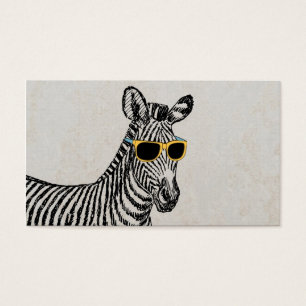 Coole niedliche Zebraskizze mit trendigen Gläsern