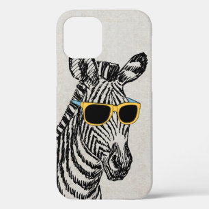 Coole niedliche Zebraskizze mit trendigen Gläsern Case-Mate iPhone Hülle