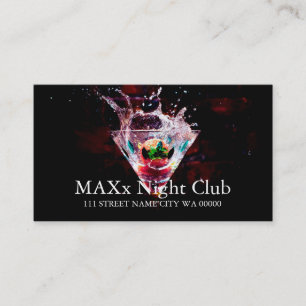 Coole Night Club Tanzbar Nachtleben Geschäft Visitenkarte