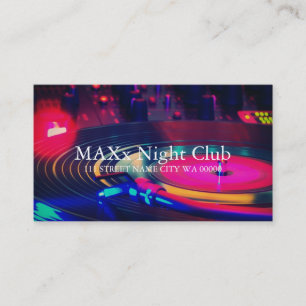 Coole Night Club Tanzbar Nachtleben Geschäft Visitenkarte